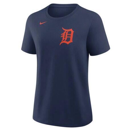 Detroit Tigers Nike Women's Wordmark T-Shirt - Navy - Alt1