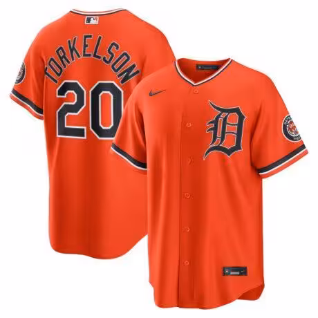 Spencer Torkelson Detroit Tigers Nike Alternate Stadium Jersey - Orange - Front View