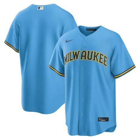 Milwaukee Brewers Nike Road Replica Jersey - - Front View