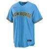 Milwaukee Brewers Nike Road Replica Jersey - - Side View