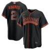 Willy Adames San Francisco Giants Nike Alternate 2 Replica Jersey - Black - Front View