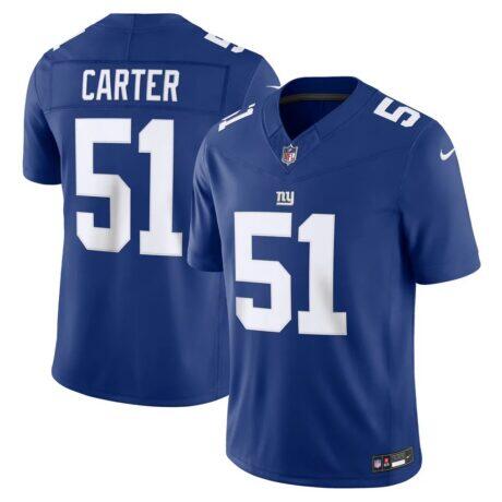 Abdul Carter New York Giants Nike Team Vapor F.U.S.E. Stitched Limited Jersey - - Front View