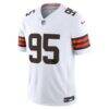 Myles Garrett Cleveland Browns Nike Vapor F.U.S.E. Stitched Limited Jersey - White - Side View