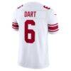 Jaxson Dart New York Giants Nike Vapor F.U.S.E. Stitched Limited Jersey - White - Detail View