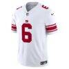 Jaxson Dart New York Giants Nike Vapor F.U.S.E. Stitched Limited Jersey - White - Side View