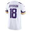 Justin Jefferson Minnesota Vikings Nike Vapor F.U.S.E. Stitched Limited Jersey - White - Detail View