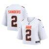 Shedeur Sanders Cleveland Browns Nike Women's Cropped Fashion Game Jersey - White - Front View
