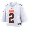 Shedeur Sanders Cleveland Browns Nike Women's Cropped Fashion Game Jersey - White - Side View