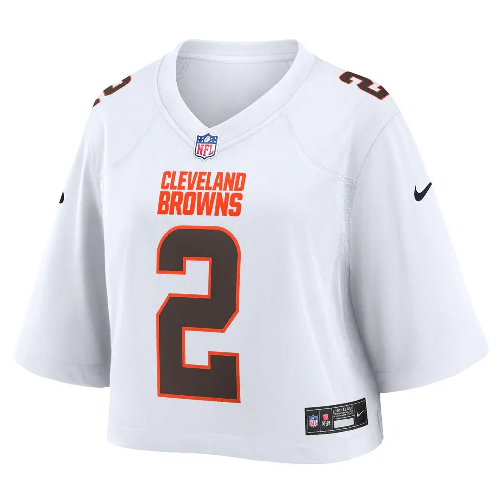 Shedeur Sanders Cleveland Browns Nike Women's Cropped Fashion Game Jersey