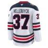 Connor Hellebuyck Winnipeg Jets Fashion7 2026 NHL Heritage Classic Premium Player Jersey - White - Detail View