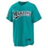 Kyle Stowers Miami Marlins Nike Alternate Stadium Jersey - Teal - Side View