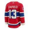 Cole Caufield Montreal Canadiens Fashion7 2026 NHL Heritage Classic Premium Player Jersey - Red - Detail View