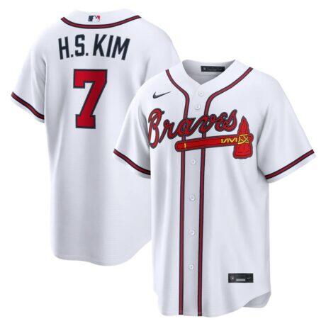 Ha-Seong Kim Atlanta Braves Nike Home Replica Jersey - White - Front View