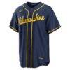 Jacob Misiorowski Milwaukee Brewers Nike Alternate Replica Jersey - Navy - Alt1