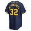Jacob Misiorowski Milwaukee Brewers Nike Alternate Replica Jersey - Navy - Alt2