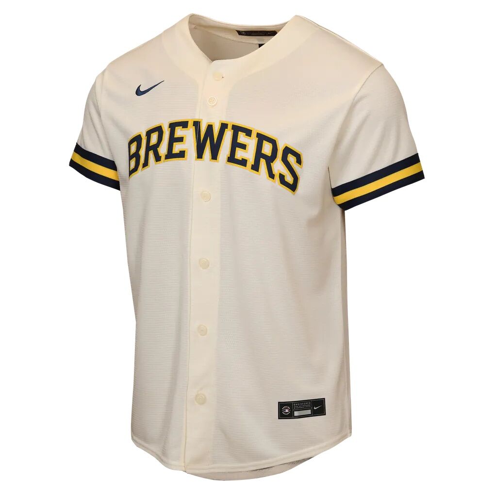 Milwaukee Brewers Nike Youth Home Replica Custom Jersey