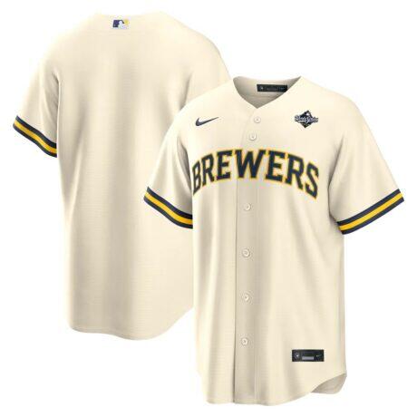Milwaukee Brewers Nike 2026 World Series Home Replica Jersey - Cream - Front View