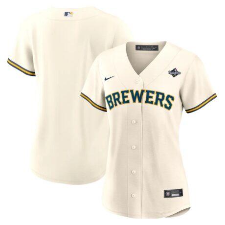 Milwaukee Brewers Nike Women's 2026 World Series Home Replica Jersey - Cream - Front View