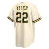 Christian Yelich Milwaukee Brewers Nike 2026 World Series Home Replica Jersey - Cream - Alt2