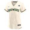 Christian Yelich Milwaukee Brewers Nike Women's 2026 World Series Home Replica Jersey - Cream - Alt1