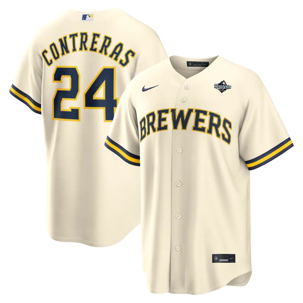 William Contreras Milwaukee Brewers Nike 2026 World Series Home Replica Jersey
