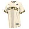 Brice Turang Milwaukee Brewers Nike 2026 World Series Home Replica Jersey - Cream - Alt1