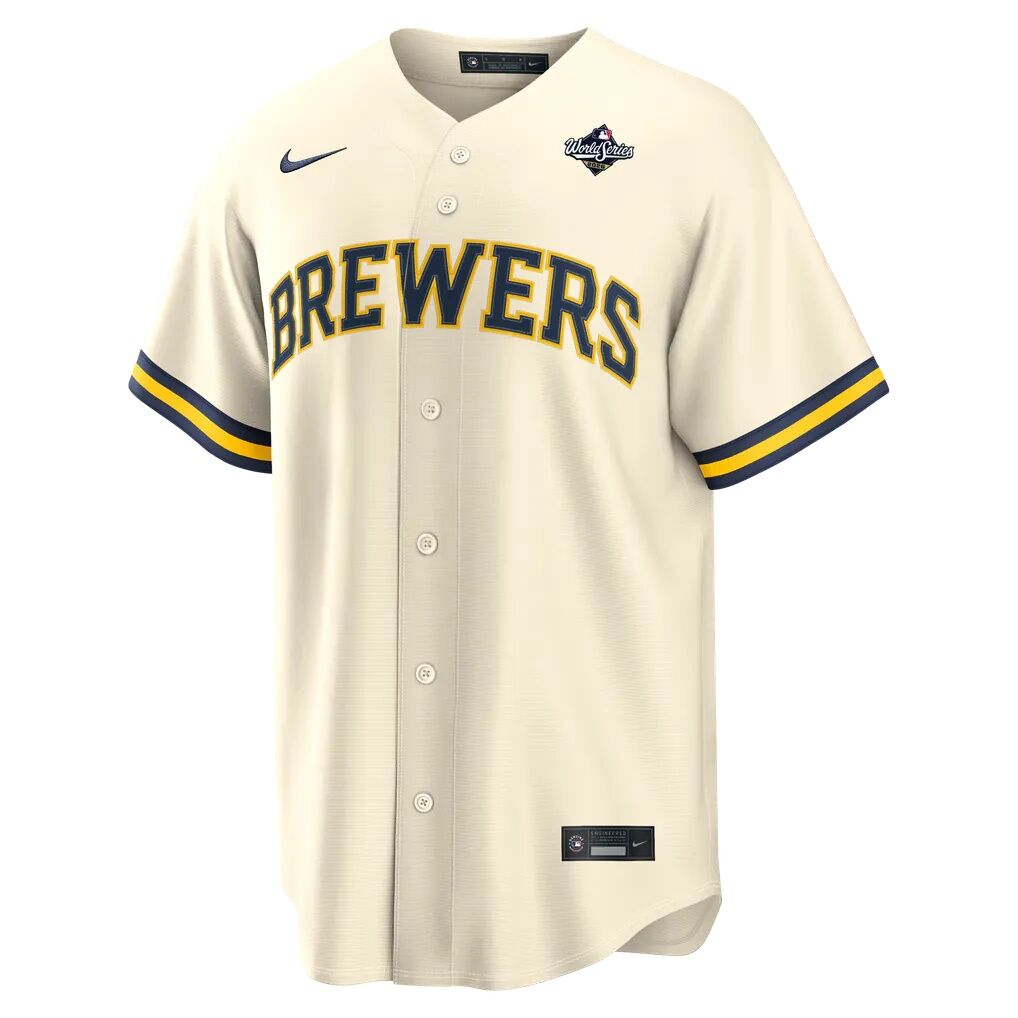 Brice Turang Milwaukee Brewers Nike 2026 World Series Home Replica Jersey