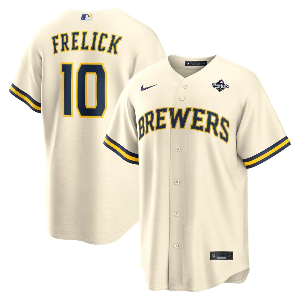 Sal Frelick Milwaukee Brewers Nike 2026 World Series Home Replica Jersey