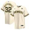 Jacob Misiorowski Milwaukee Brewers Nike 2026 World Series Home Replica Jersey - Cream - Front View