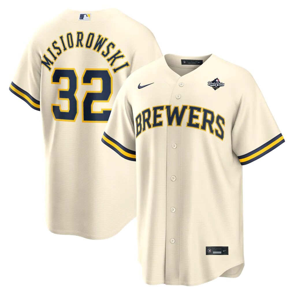 Jacob Misiorowski Milwaukee Brewers Nike 2026 World Series Home Replica Jersey