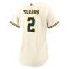 Brice Turang Milwaukee Brewers Nike Women's 2026 World Series Home Replica Jersey - Cream - Alt2