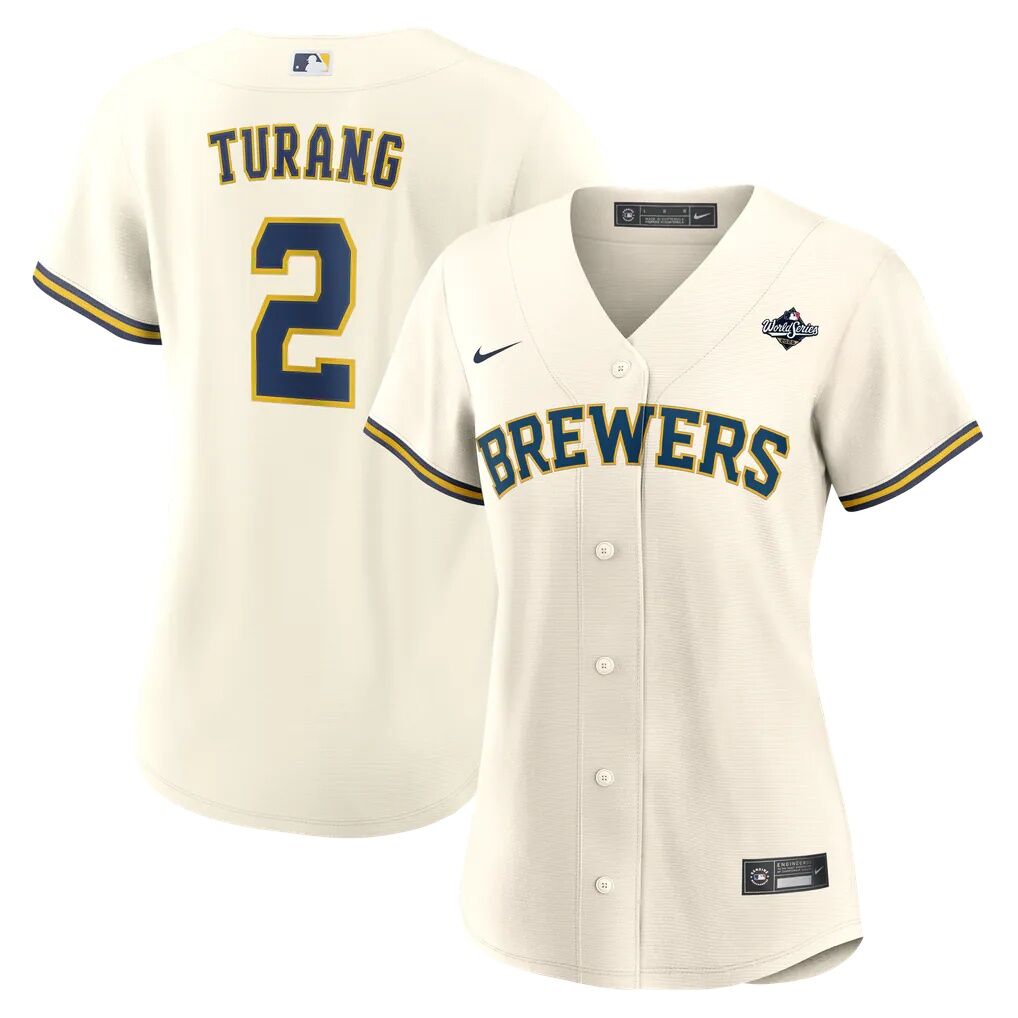 Brice Turang Milwaukee Brewers Nike Women's 2026 World Series Home Replica Jersey