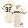 Jacob Misiorowski Milwaukee Brewers Nike Women's 2026 World Series Home Replica Jersey - Cream - Front View