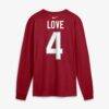 Jeremiyah Love Arizona Cardinals Nike Name & Number Long Sleeve T-Shirt - - Detail View