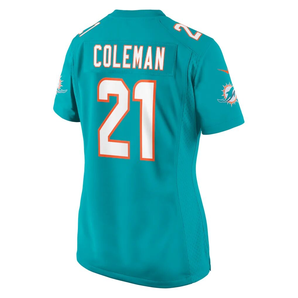 Kevin Coleman Miami Dolphins Nike Women's Team Game Jersey - Aqua