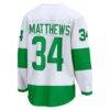 Auston Matthews Toronto Maple Leafs Fashion7 St. Pats Captain Premier Breakaway Player Jersey - White - Detail View