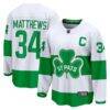 Auston Matthews Toronto Maple Leafs Fashion7 St. Pats Captain Premier Breakaway Player Jersey - White - Front View