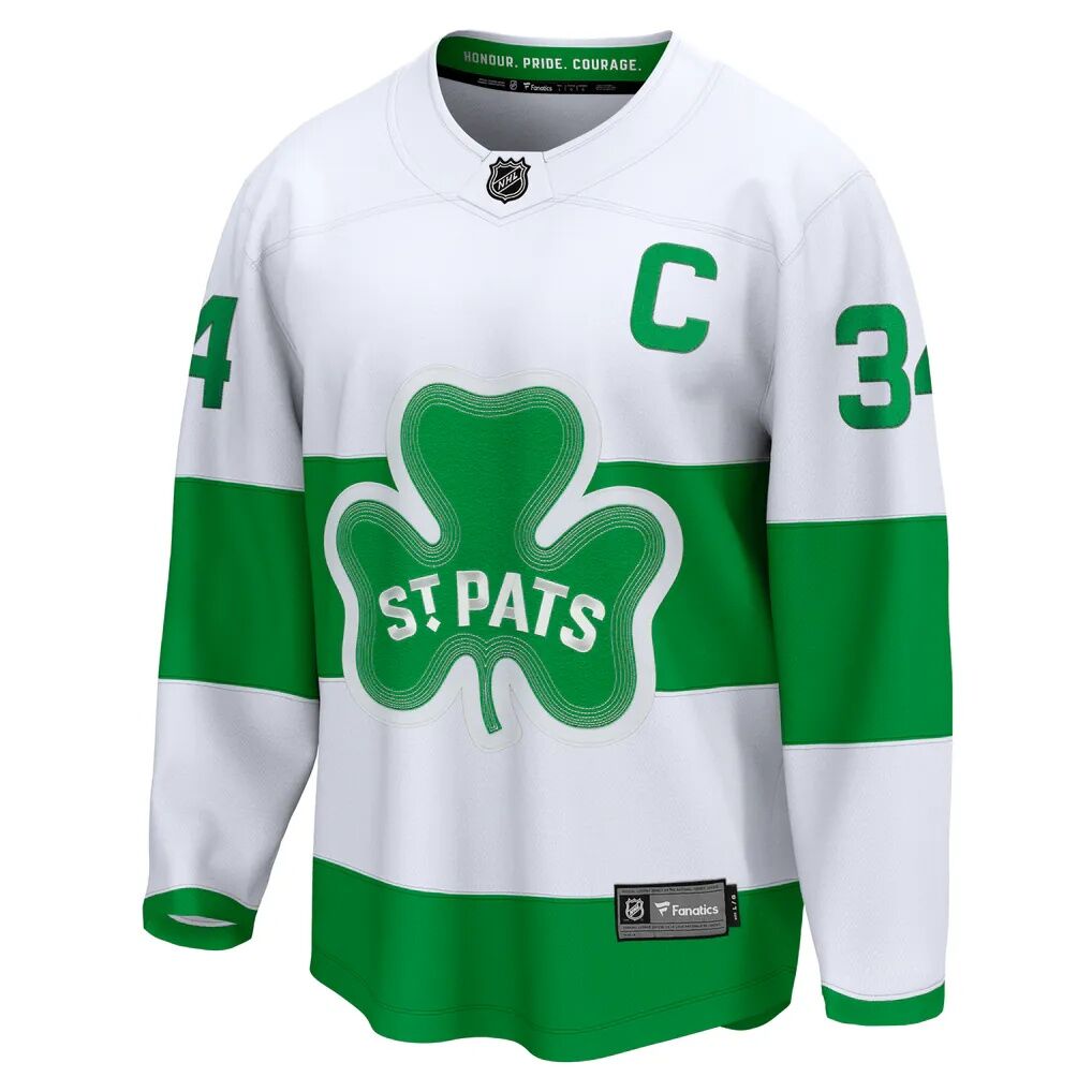 Auston Matthews Toronto Maple Leafs Fashion7 St. Pats Captain Premier Breakaway Player Jersey