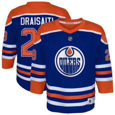 Leon Draisaitl Edmonton Oilers Youth Home Replica Player Jersey - - Front View