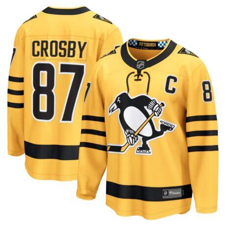 Sidney Crosby Pittsburgh Penguins Fashion7 Alternate Breakaway Player Jersey - Gold - Front View
