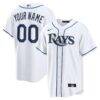 Tampa Bay Rays Nike Home Custom Replica Jersey - White - Front View