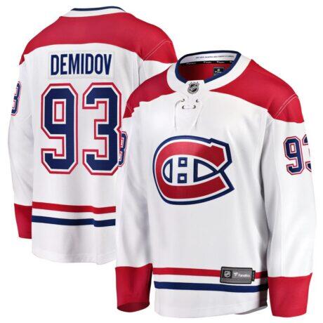 Ivan Demidov Montreal Canadiens Fashion7 Away Breakaway Jersey - White - Front View