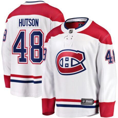 Lane Hutson Montreal Canadiens Fashion7 Away Breakaway Jersey - White - Front View