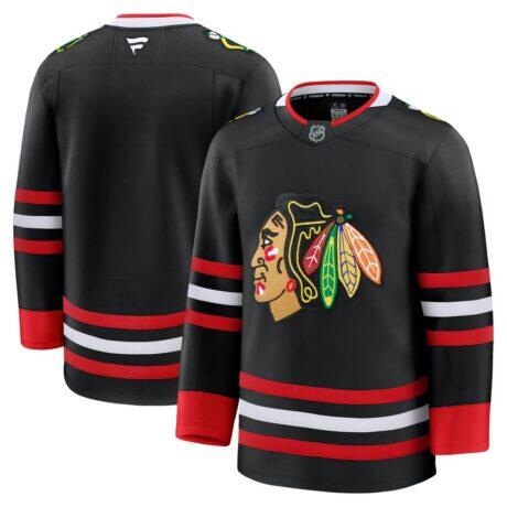 Chicago Blackhawks Fashion7 Alternate Premium Jersey - Black - Front View