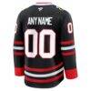 Chicago Blackhawks Fashion7 Alternate Custom Premium Jersey - Black - Detail View