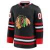 Chicago Blackhawks Fashion7 Alternate Custom Premium Jersey - Black - Side View