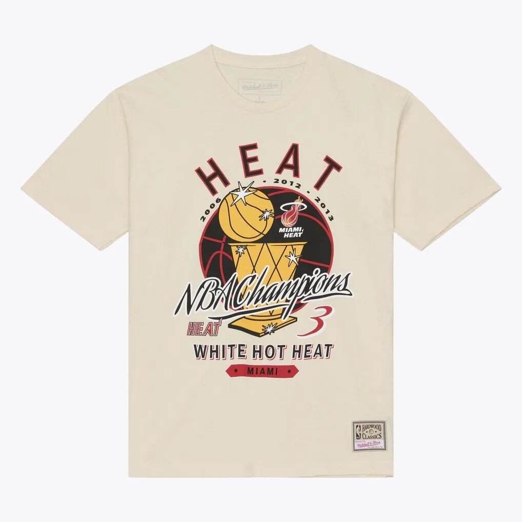Miami Heat Mitchell & Ness Hardwood Classics Champions Vintage T-Shirt