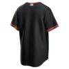 San Francisco Giants Nike Alternate Replica Jersey - Black - Detail View