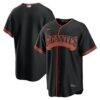 San Francisco Giants Nike Alternate Replica Jersey - Black - Front View