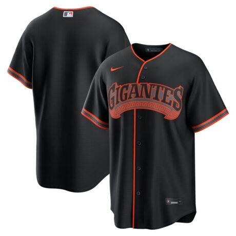 San Francisco Giants Nike Alternate Replica Jersey - Black - Front View